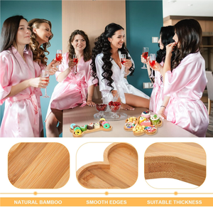 <span class=keywords><strong>Plateau</strong></span> à nourriture en bois en forme d'os pour fête, 2 pièces, <span class=keywords><strong>plateau</strong></span> à charcuterie pour chien, <span class=keywords><strong>plateau</strong></span> <span class=keywords><strong>de</strong></span> service en bambou avec 5 rainures - Product Image 4