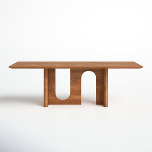 Solid Wood Dining <b>Table</b> Rectangle Stable Design For Dining Room Home Use - Product Image 5