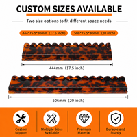 Règles de Mahjong en Acrylique Orange Tortoise Premium 17,5 po 20 po, Supports de Tuiles en Lucite Portables Professionnels pour Divertissement Américain
