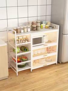 Multi-Layer Cozinha Pavimento Prateleiras Multi Funcional Gabinete com Malha Painéis De Armazenamento De Vegetais Porta Combinação Cozinhas - Product Image 4