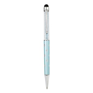 Penna Stilo in Alluminio con Design Floreale Azzurro - Product Image 1