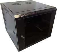 Armoire murale en acier noir 9U/12U avec porte en verre pour équipement informatique de données réseau pour rack de serveur de centre de données