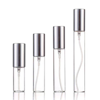 Flacon de parfum rechargeable en verre transparent 5 ml 8 ml 10 ml 15 ml avec atomiseur à vis en aluminium doré argenté noir