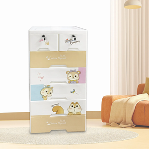 <span class=keywords><strong>Tour</strong></span> de rangement <span class=keywords><strong>6</strong></span> niveaux motif cerf mignon - Organisateur en <span class=keywords><strong>plastique</strong></span> de 49 cm adapté aux enfants avec <span class=keywords><strong>tiroirs</strong></span> faciles d'accès pour tout-petits et chambre de bébé - Product Image 3