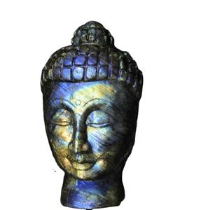 Figurine de bouddha religieuse sculptée à la main Labradorite Sculpture en pierres précieuses naturelles Artisanat artisanal de l'Inde - Product Image 3