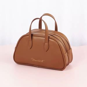 Custom Waterproof PU Leather Toiletry Wash Bag Cosmetic Pouch for Women Travel Make up Bag - Product Image 6