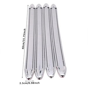 Refuerzo de Barra Protectora Plateada (Paquete de 4) para Protección de Carrocería Universal 410x25mm - Product Image 2