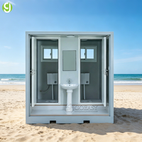 Baño Portátil Prefabricado Moderno de Diseño Personalizado Goeasy con Panel Sándwich para Uso en Escuelas y Parques