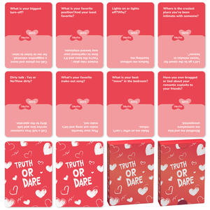 50 Pièces Nouvelles Cartes de Jeu Personnalisables en Papier Vérité ou Défi pour Couples, pour le Commerce International, Jeu pour Adultes Entièrement en Anglais - Product Image 4