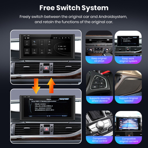 Junsun không dây Carplay Android Auto Car đài phát thanh cho Audi A6 A6L A7 2012 2013 2014 2015 2016 2017 2018 2019 đa phương tiện GPS 2DIN - Product Image 3