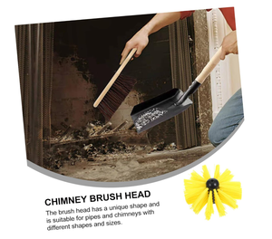 Brosse de <span class=keywords><strong>cheminée</strong></span> en nylon jaune simple en acier inoxydable et fer pour le nettoyage des conduits d'aération de la sécheuse Brosses de nettoyage pour la cuisine - Product Image 4