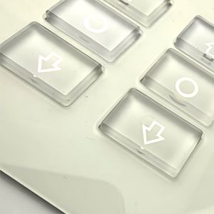 Customizable Acrylic Panel Button Control <b>Curtain</b> Box Screen Printing CNC Cut Label <b>Plastic</b> Manufacturer QD-210 Varnishing - Product Image 3