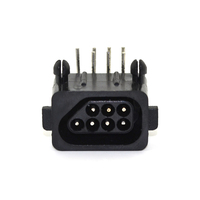 Remplacement 180 degrés 90 degrés 7 P 7 broches connecteur femelle fente pour NES 7pin noir fente prises pièces de réparation