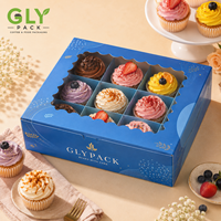 Boîte à cupcakes personnalisée en gros avec fenêtre et séparateur, emballage en papier de qualité alimentaire pour pâtisseries, desserts, cadeaux et plats à emporter
