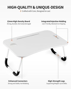 <b>Folding</b> <b>Table</b> Board Plastic Surface Portable Laptop Desk For Home Office Use - Product Image 1