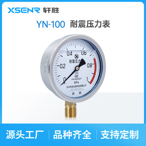 Manómetro Resistente a Impactos Suzhou Xuansheng YN100 de 100 mm con Conexión Roscada de Acero Inoxidable para Agua, Aire y Aceite - Product Image 2