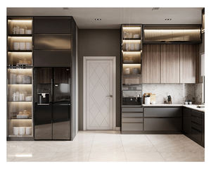 A multi laca do armazenamento ou o projeto moderno do revestimento derrubam o canto mágico para o estilo moderno da mobília do armário de cozinha - Product Image 2