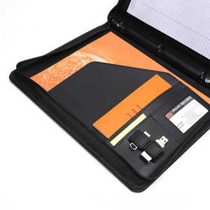 <span class=keywords><strong>Carpeta</strong></span> de bolsa de archivo <span class=keywords><strong>tipo</strong></span> cremallera multifuncional A4 Clip de documento de administrador de cuero <span class=keywords><strong>Carpeta</strong></span> de documentos de encuadernación de hojas sueltas de tres agujeros - Product Image 3