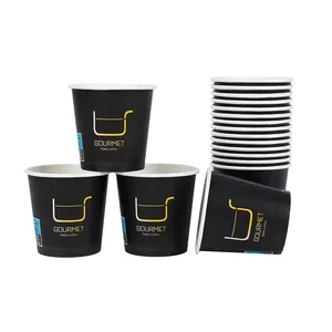 Single Wall Paper Cup Custom Printed Logo Eco Friendly Wholesale Takeaway 4Oz Single Wall Paper Cup For Coffee