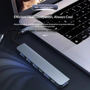 Docking Station in Lega di Alluminio Type-<span class=keywords><strong>C</strong></span>, Hub Multifunzione con 8 Porte, Splitter <span class=keywords><strong>USB</strong></span> ad Alta Definizione e Lettore di Schede - Product Image 3