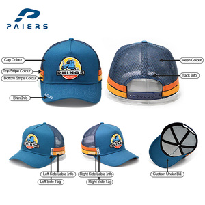 Custom New Fashion Classic High Quality Designer Embroidery 5 Panel Mesh Snap Back Gorras Trucker Hat <strong>Cap</strong> <strong>for</strong> <strong>Men</strong> - Product Image 4