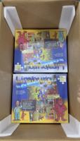 Puzzle Natal Kustom Terlaris 500 1000 Potong Puzzle Jigsaw Karton Biru untuk Hadiah
