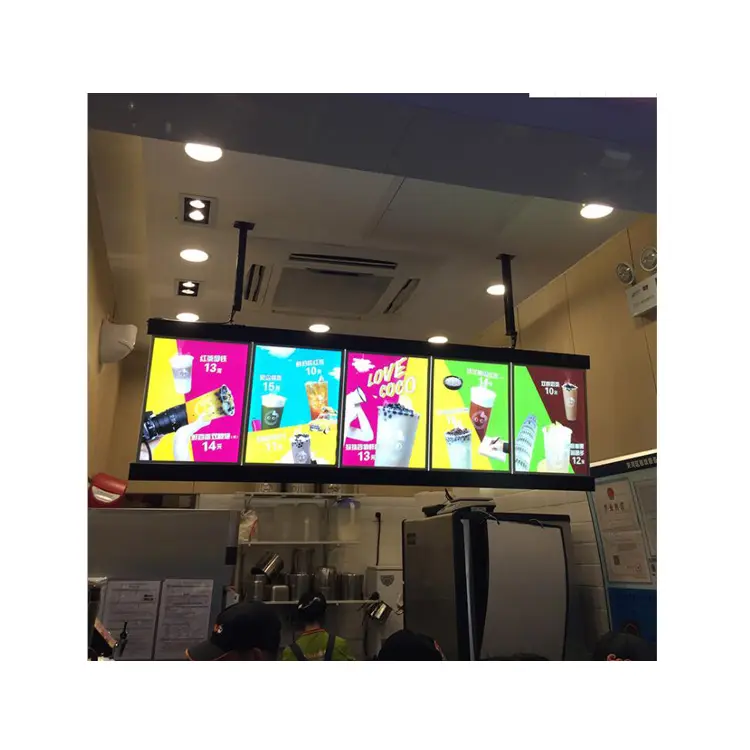 Pannello da Menu a LED a parete pubblicità Light Box ristorante Display Frame LED per Fast Food Picture Show Milk Tea Shop