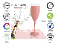 VGEET Verres à vin, flûtes à prosecco et champagne en acrylique de luxe personnalisables avec votre logo pour fêtes, mariages et événements – Vente en gros