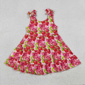 Nuevo Vestido de Verano para Bebés y Niñas, Transpirable, con Bordado de Gansos, Lazos, Volantes y Diseño Floral, Hasta la Rodilla - Product Image 6