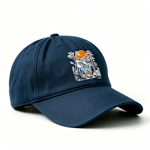 Gorra de Béisbol de 6 Paneles de Algodón con Bordado de Paisaje de Camping, Gorra de Sol Ligera y Transpirable para Senderismo, Correr y Deportes al Aire Libre - Product Image 2