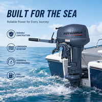 Motor tempel 2 tak 22.1KW 30HP 496cc poros pendek 424mm bertenaga dengan sistem pendingin air untuk perahu karet