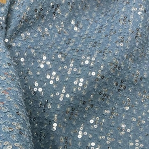 アフィニティ 高級刺繍フレンチデニムスパンコールレース生地（アパレル、コート、パンツ用） - Product Image 3