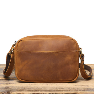 Latest Design Vintage Custom <b>Mens</b> Top Grain Crazy Horse Leather <b>Cross</b> Body Real Leather Satchel Bag Cowhide Shoulder Bag - Product Image 5