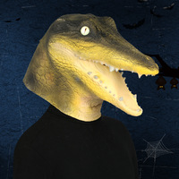 Masque de fête d'Halloween en latex de crocodile, drôle et effrayant, pour performance, accessoires de costume, festival des fantômes