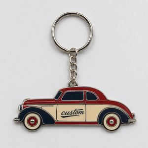 Porte-clés en gros de haute qualité, souvenirs de marque vintage, chaînes émaillées, porte-clés métalliques personnalisés avec logo de voiture - Product Image 2