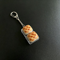 Vente d'usine : Keycaps de clavier en forme de pain caramel, bouton porte-clés, base à 1-16 emplacements, lumière LED, pendentif de sac à dos, gadget anti-stress