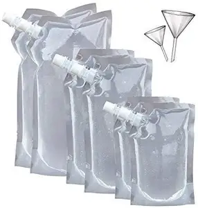 Concealable Reusable Cruise Hidden Durable Flasks Pouch Wholesale Price Custom Plastic Transparent Liquid Pouch Spout Bag