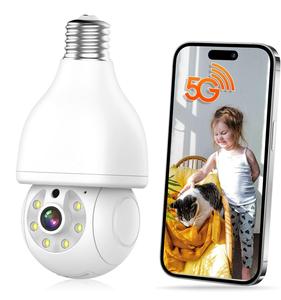E27灯泡安全摄像机360无线室内摄像机10m红外夜视双向音频全彩灯无需布线 - Product Image 1