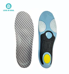 Fabricación de zapatos ortopédicos plantilla soporte de arco Plantilla de PU para pies planos alivio de arco para caminar, correr y Deportes