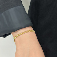 Nouveau Bracelet en Zircon incrusté de chaîne de Tennis multicouche à la mode Bracelet en Zircon en perles en couches faites à la main en acier inoxydable plaqué or 18 carats