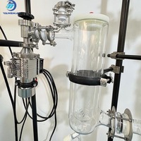 Sistema de destilación molecular de película limpiada de vidrio de alto vacío eléctrico Yangmai con bomba de motor de alta presión