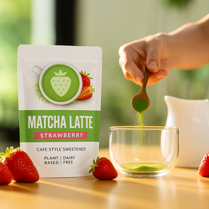 ผงชาเขียวลาเต้สตรอเบอร์รี่มัทฉะรสสตรอเบอร์รี่มัทฉะ - Product Image 2
