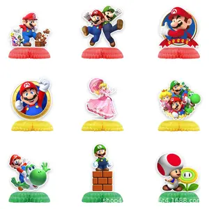 Mario Theme Table Paper Honeycomb Centerpieces Decoration Kids Birthday Baby Shower Party Decor