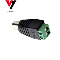 Connecteur mâle pour CCTV, de Type vert, AV à vis RCA