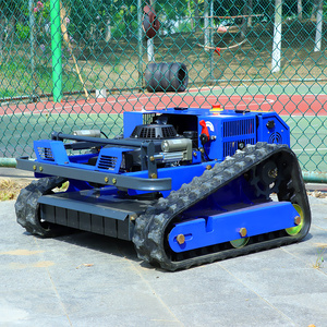 CE EPAガソリンエンジン搭載 全地形対応 農業用ゴムタイヤ リモコン式ロボット フレール式芝刈り機 ウッドチッパー - Product Image 1