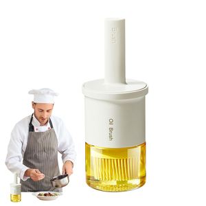 Portable Pancake Kitchen Cooking Frying Use High Temperature Resistant 2 in 1 Oil Dispenser <b>Bottle</b> <b>Brush</b> Leakproof - Product Image 1