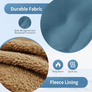 Bata de Cambio Reciclada para <span class=keywords><strong>Surf</strong></span>, para Adultos, Manga Larga con Forro Polar Cálido - Product Image 3