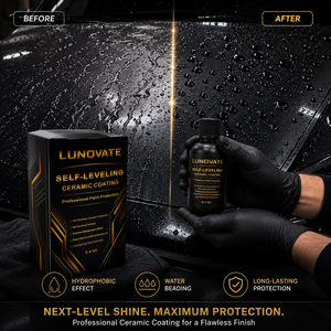 LUNOVATE น้ำยาเคลือบเซรามิกปรับระดับเองได้ 1000 มล. ความแข็ง 12H ป้องกันน้ำเกาะ ให้ความเงางามล้ำลึก น้ำยาเคลือบป้องกันสีรถยนต์ - Product Image 5