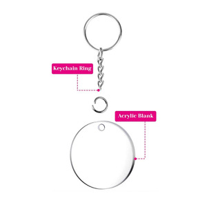 Tùy Chỉnh Nhựa Thủ Công Mỹ Nghệ <span class=keywords><strong>Acrylic</strong></span> Keychain Khoảng Trống Vòng Keyring DIY Móc Chìa Khóa Thủ Công Mỹ Nghệ - Product Image 5
