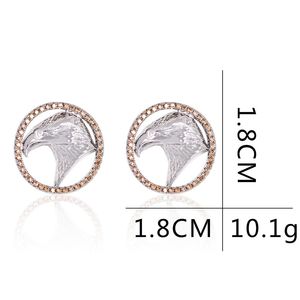 高品質ファッションラウンドイーグルカフリンツメタルカフリンクスメンズシャツカスタムメタルとCZストーンカフリンクスウェディング - Product Image 2